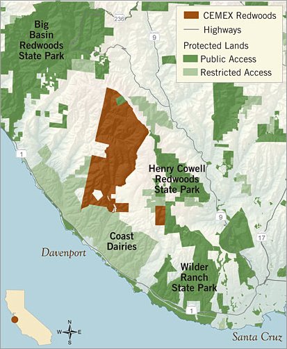 CEMEX Redwoods Map