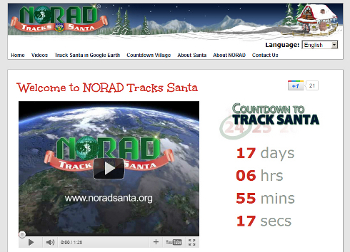 Norad Santa Tracker